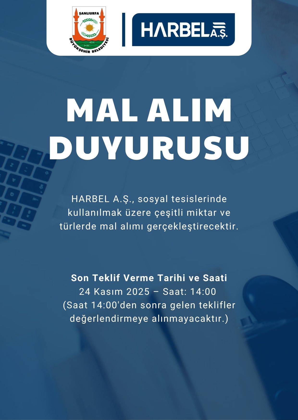 HARBEL A.Ş. – MAL ALIM DUYURUSU